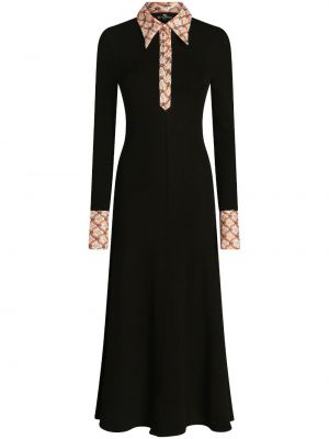 Sukienka midi z dżerseju Etro czarna