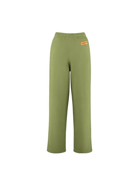 Zielone proste spodnie bawełniane Heron Preston
