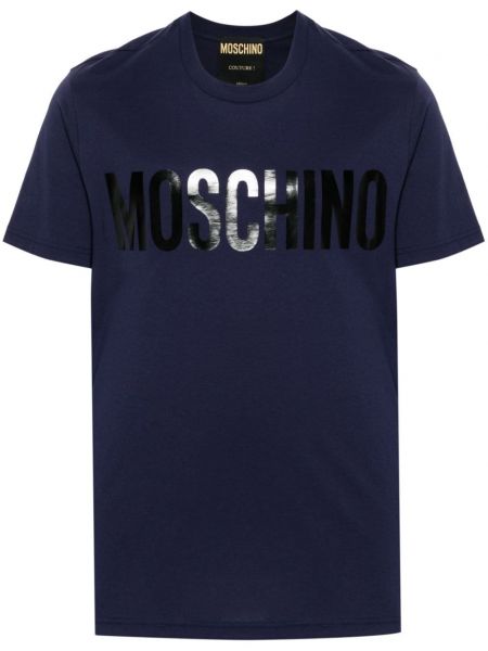 Baskılı tişört Moschino mavi