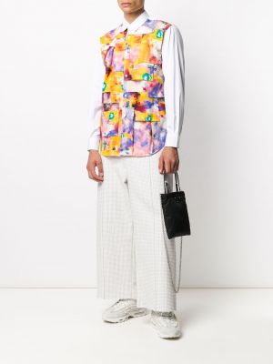 Camisa con estampado con estampado abstracto Comme Des Garçons Shirt blanco
