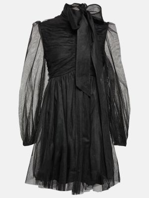 Mini vestido con lazo de tul Zimmermann negro