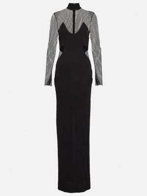 Sukienka długa z długim rękawem Tom Ford czarna