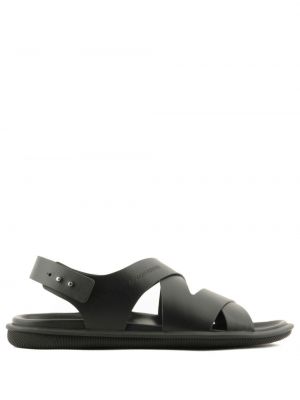 Kožené sandále Giorgio Armani čierna
