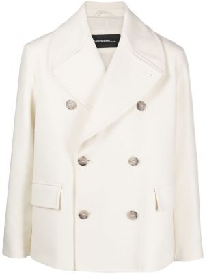 Gyapjú kabát Neil Barrett fehér