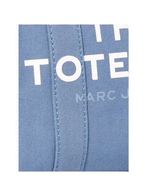 Bolso shopper de algodón Marc Jacobs azul
