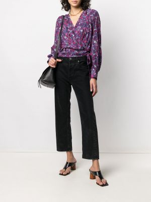 Blusa con estampado con estampado abstracto Iro violeta