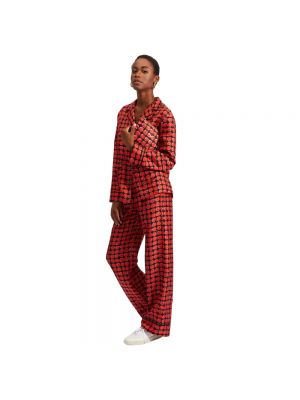 Pyjama en soie La Doublej rouge
