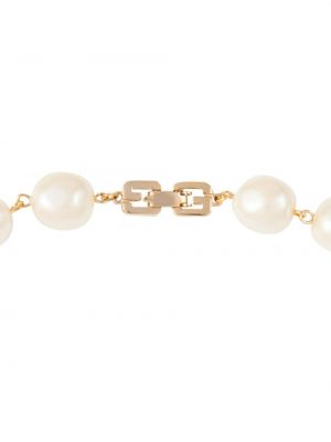 Naszyjnik z perełkami z kryształkami Givenchy złoty