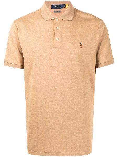 Polo majica z vezenjem Polo Ralph Lauren rjava