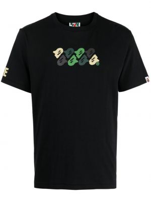 T-shirt con stampa camouflage A Bathing Ape® nero