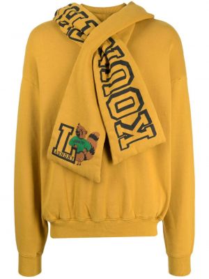 Jersey hoodie mit print Kapital gelb