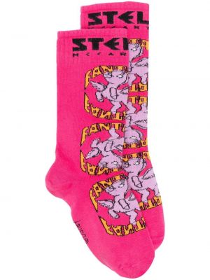Плетени чорапи Stella Mccartney розово