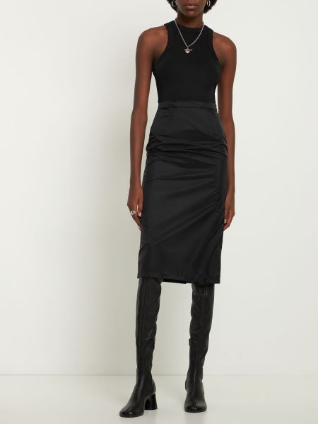 Falda midi transparente Maison Margiela negro