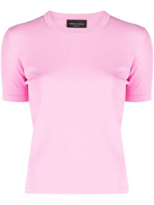 T-shirt a maniche corte Roberto Collina rosa