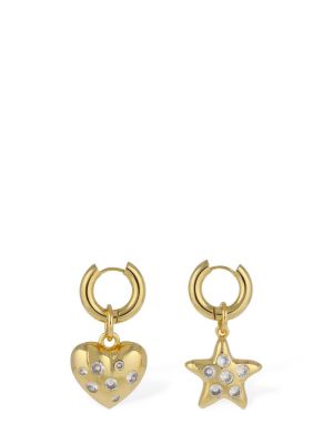 Herzmuster stern ohrring mit kristallen Timeless Pearly gold
