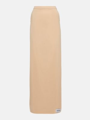 Hedvábné dlouhá sukně Dolce&gabbana béžové