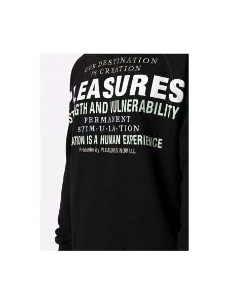 Dzianinowa bluza z okrągłym dekoltem Pleasures czarna