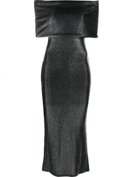 Βραδινό φόρεμα από ζέρσεϋ Rotate μαύρο