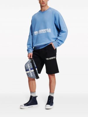 Sweatshirt aus baumwoll mit print Karl Lagerfeld blau