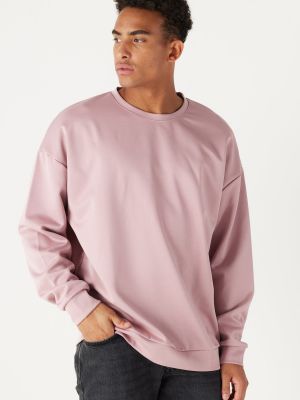 Brīva piegriezuma oversize džemperis bez kapuces Ac&co / Altınyıldız Classics rozā
