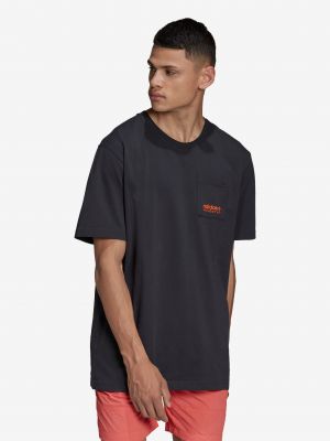 Relaxed fit marškinėliai su kišenėmis Adidas pilka