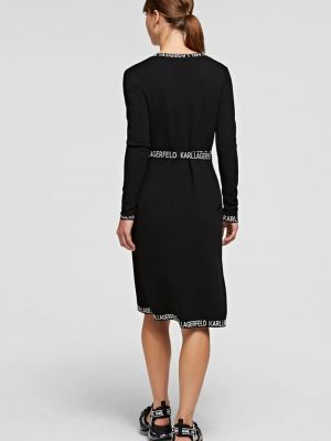 Pletené šaty Karl Lagerfeld černé