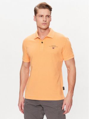Polo marškinėliai Napapijri oranžinė