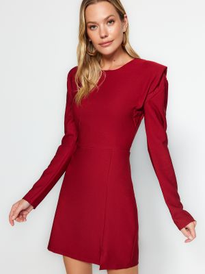 Φόρεμα από λυγαριά Trendyol κόκκινο