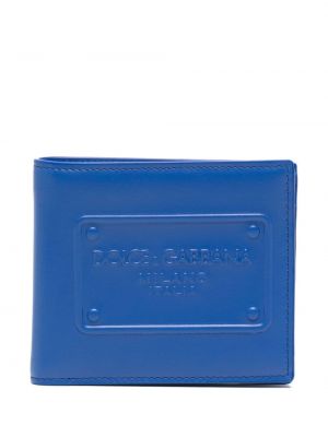 Portofel din piele Dolce & Gabbana albastru