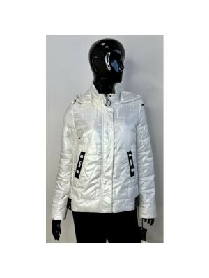 Куртка Kapre демисезонная, средней длины, силуэт прямой, капюшон, карманы, 44 белый