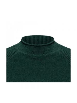 Jersey cuello alto de terciopelo‏‏‎ de tela jersey Rrd verde