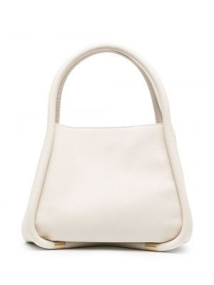 Δερμάτινη τσάντα shopper Officine Creative λευκό