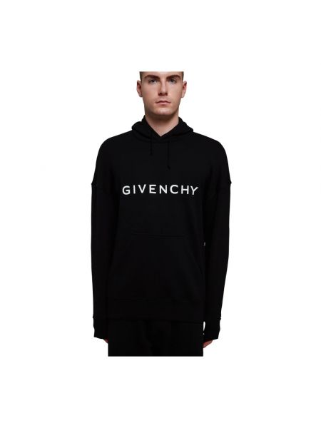 Bluza z kapturem bawełniana Givenchy czarna