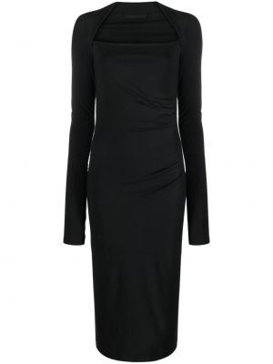 Midi haljina Helmut Lang crna