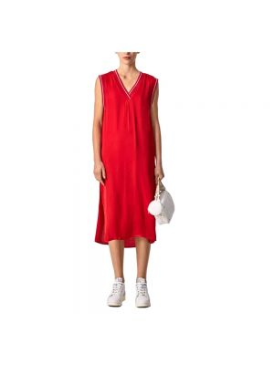 Sukienka midi Pepe Jeans czerwona