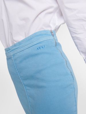 Spódnica jeansowa z wysoką talią Marni niebieska