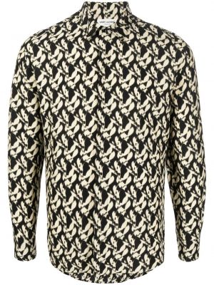 Bavlněná košile s potiskem s abstraktním vzorem Saint Laurent