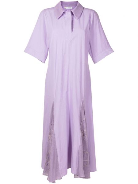 Robe brodé à fleurs Isolda violet