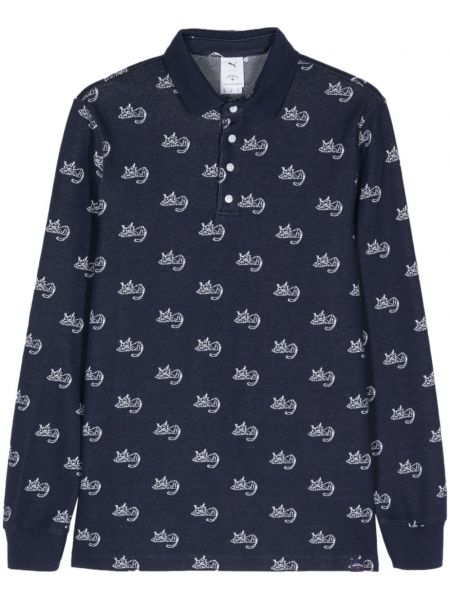 Poloshirt med print i jacquard stof Noah Ny sort