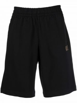 Overdimensjonert trykt shorts Ea7 Emporio Armani svart