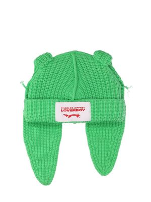 Berretto di cotone chunky Charles Jeffrey Loverboy verde