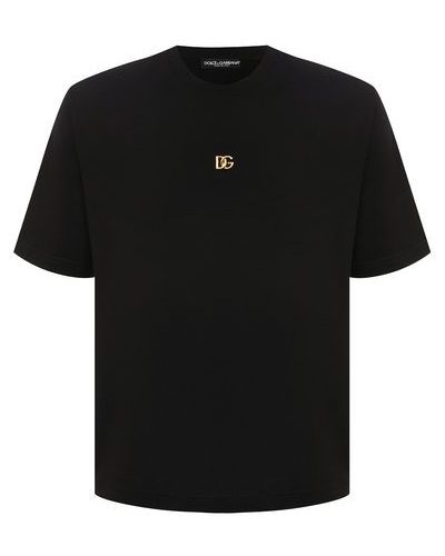 Хлопковая футболка Dolce & Gabbana, черная