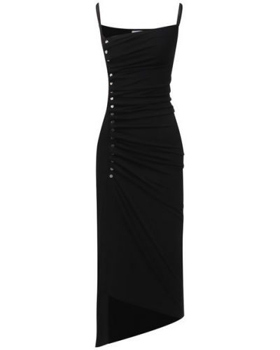 Платье из вискозы Paco Rabanne, черное