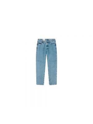 Niebieskie proste jeansy bawełniane Knowledge Cotton Apparel