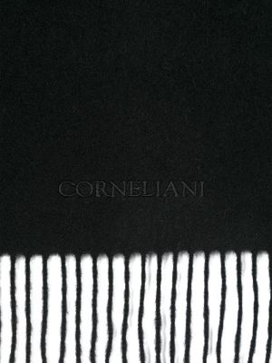 Kašmírový šál s výšivkou Corneliani černý