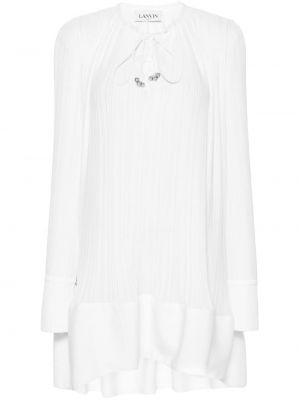 Plisované mini šaty Lanvin bílé