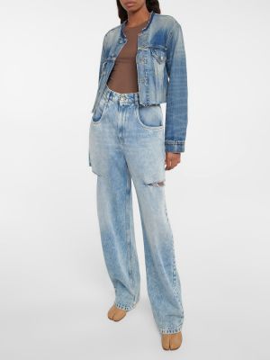High waist jeans ausgestellt Maison Margiela blau