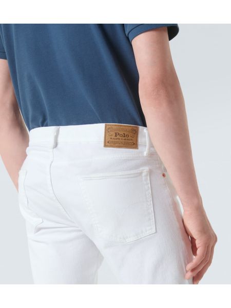 Slim fit kitsa lõikega teksapüksid Polo Ralph Lauren valge