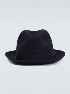 Plstěná čiapka Borsalino modrá