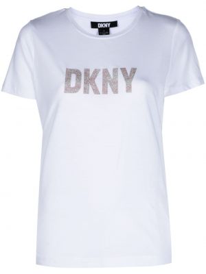 T-krekls ar apdruku Dkny balts